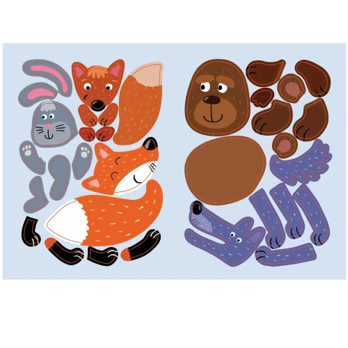 Наклейки с загадками. Собери по частям. В лесу- купить в магазине Кассандра, фото, 9785431514456, 