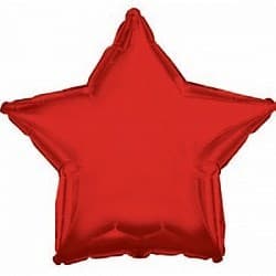 Шар воздушный (9''/23 см) Мини-звезда, Красный, 1 шт. - купить в магазине Кассандра, фото, 2052000015315, 