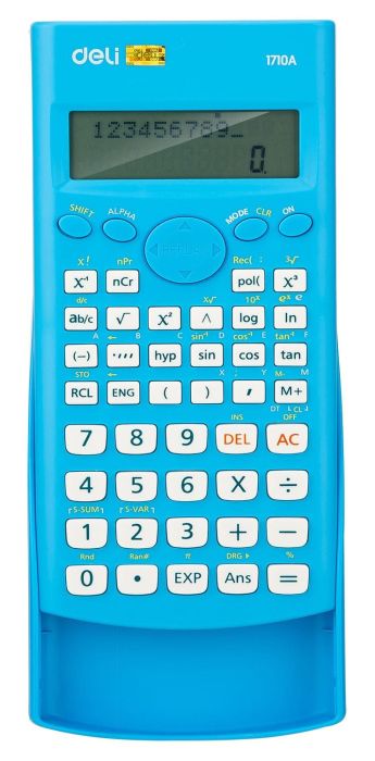 Калькулятор DELI E1710A/BLU 12 разр. научный синий 240 функций - купить в магазине Кассандра, фото, 6935205373632, 