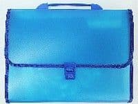 Портфель пластиковый, "Менеджер" голубой Арт.0418 CD04367 - купить в магазине Кассандра, фото, 6900000004593, 