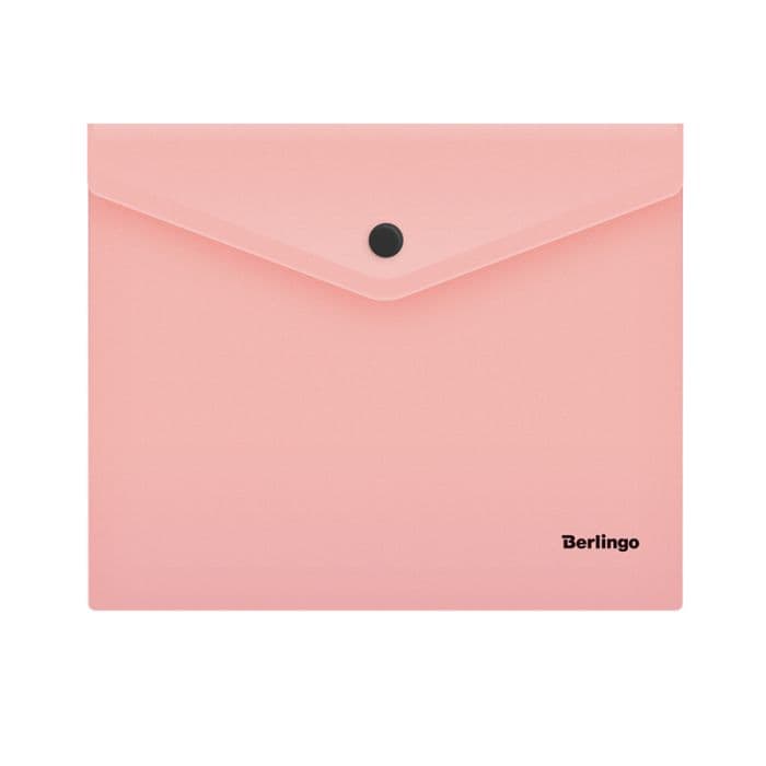 Папка-конверт на кнопке Berlingo "Instinct" А5+, 180мкм, фламинго - купить в магазине Кассандра, фото, 4670028119587, 