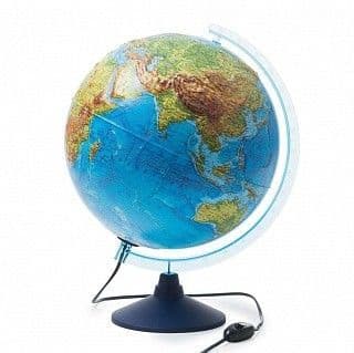 Глобус физико-политический интерактивный рельефный с подсветкой от сети 320мм " Globen " в комплекте: - купить в магазине Кассандра, фото, 4680009932593, 