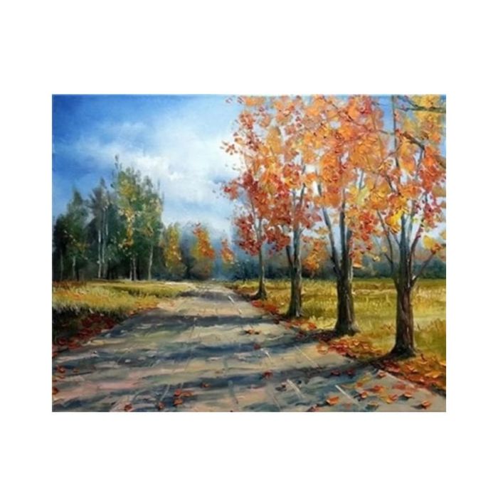 Картина по номерам "Осень золотая" 40х50 см, 22 цвета,с акриловыми красками, х - купить в магазине Кассандра, фото, 4680203169955, 