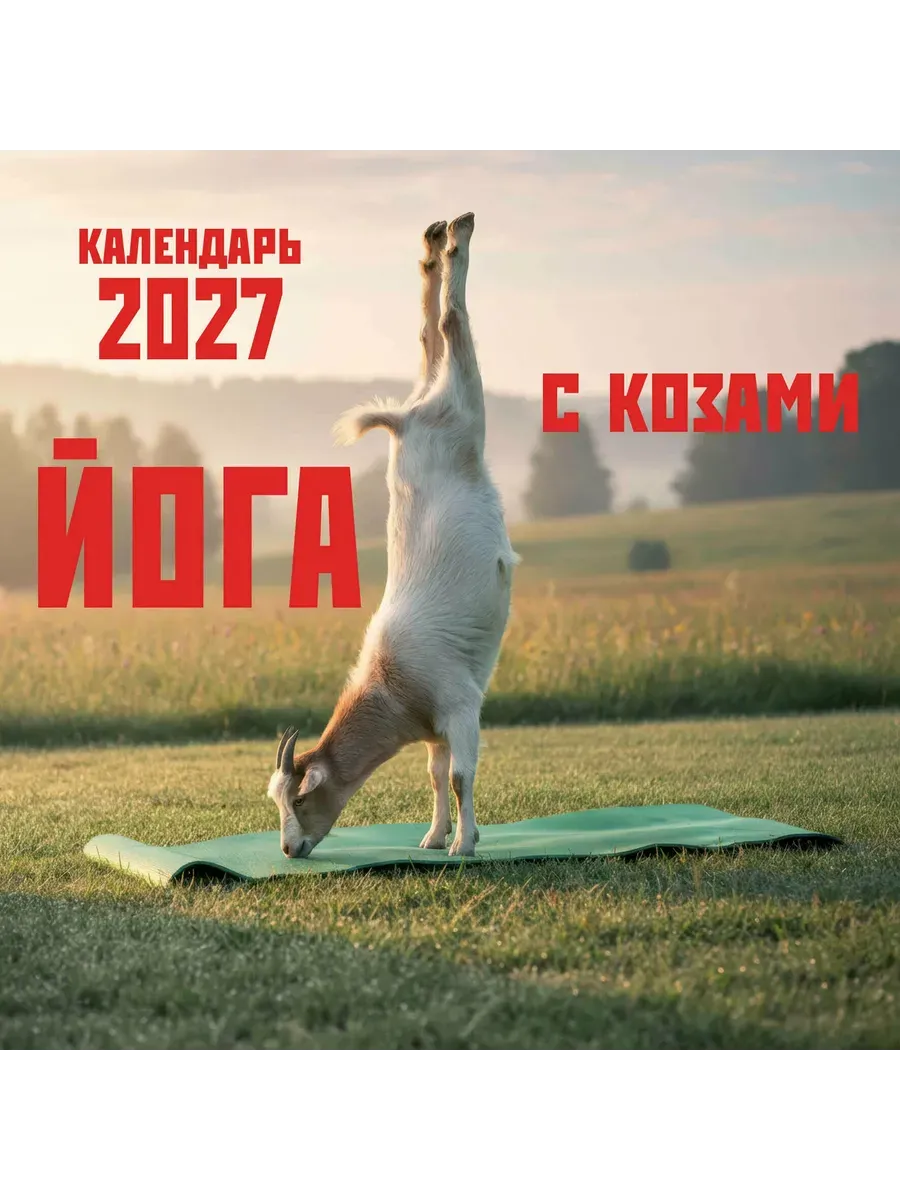 Календарь 2027. Йога с козами (300х300 мм)