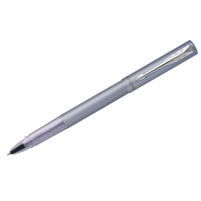 Ручка-роллер Parker "Vector XL Silver Blue" черная, 0,8мм, подарочная упаковка - купить в магазине Кассандра, фото, 3026981597756, 