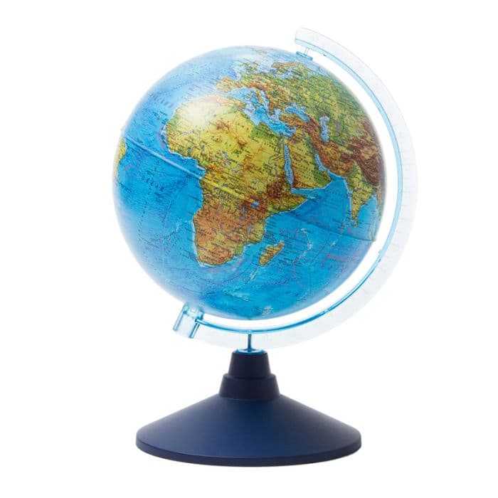 Глобус физический 210мм " Globen " синяя подставка - купить в магазине Кассандра, фото, 4680009930650, 