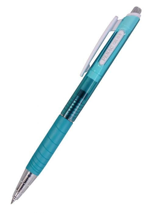 Ручка гелевая автоматическая PENAC INKETTI 0,5мм бирюзовая - купить в магазине Кассандра, фото, 4536111135073, 