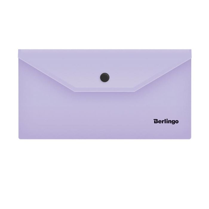 Папка-конверт на кнопке Berlingo "Instinct" С6, 180мкм, лаванда - купить в магазине Кассандра, фото, 4670028119709, 