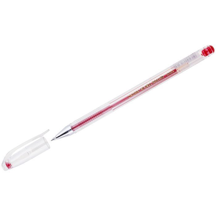 Ручка гелевая "Crown "Hi-Jell" красная 0,5мм, штрих-код HJR-500B - купить в магазине Кассандра, фото, 8803654005719, 