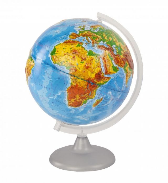 Глобус физический рельефный 250мм. 10176 - купить в магазине Кассандра, фото, 2500035912548, 