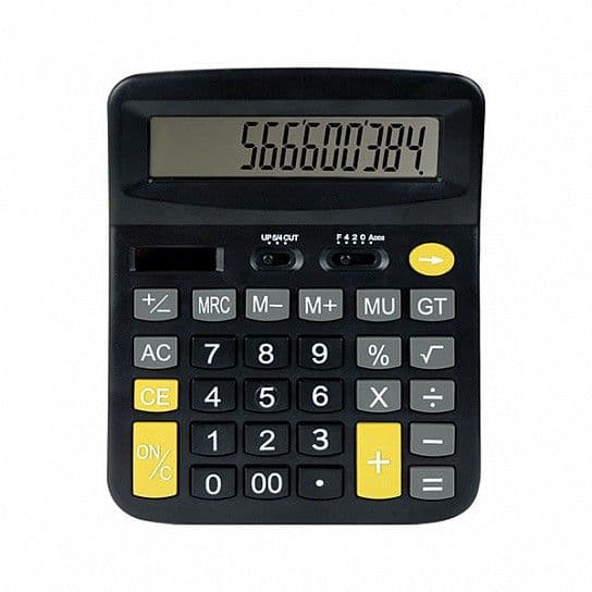 Калькулятор inФОРМАТ CLASSIC 12 р черный бухгалтерский - купить в магазине Кассандра, фото, 4602723030850, 