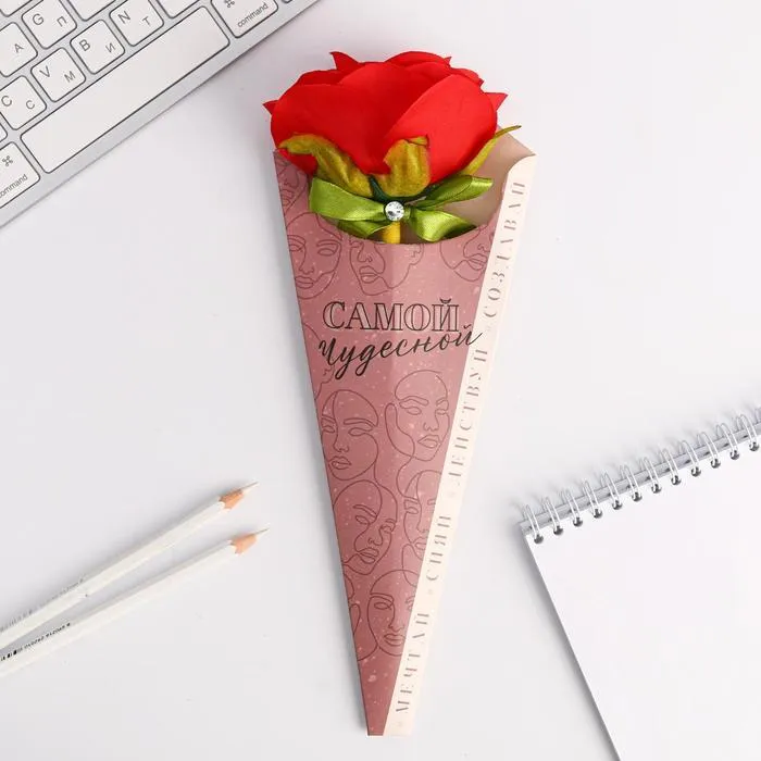 Ручка-сувенир подарочная Роза "Самой чудесной"   5290053 - купить в магазине Кассандра, фото, 6900052900539, 