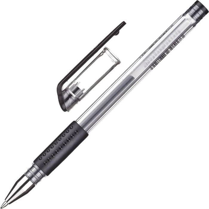 Ручка гелевая неавтоматическая Attache Gelios-010 черный стерж, 0, 5мм - купить в магазине Кассандра, фото, 4680237041302, 