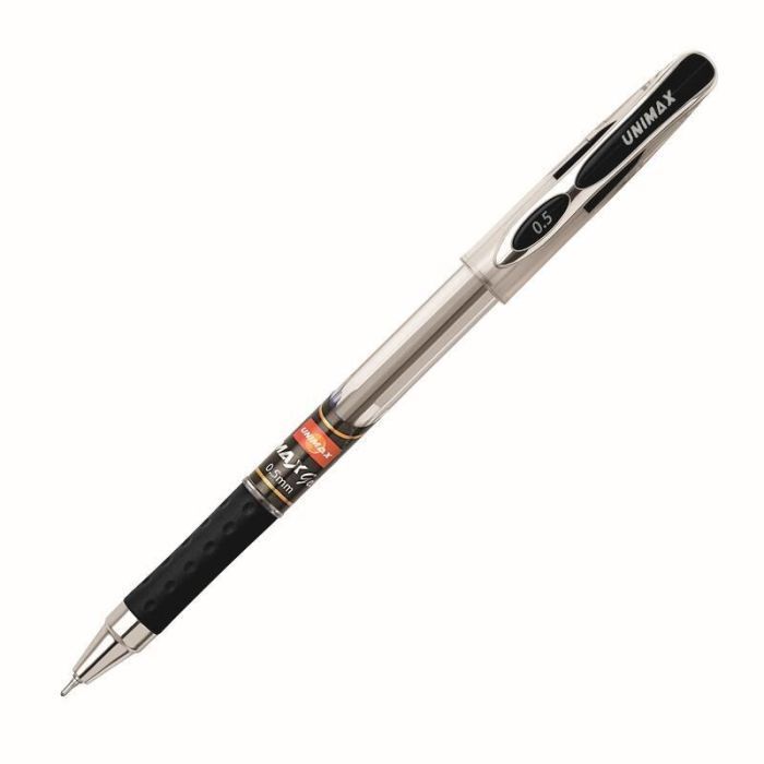 Ручка гелевая неавтоматическая Unimax Max Gel 0, 5мм, черн, неавтом - купить в магазине Кассандра, фото, 8907430004740, 