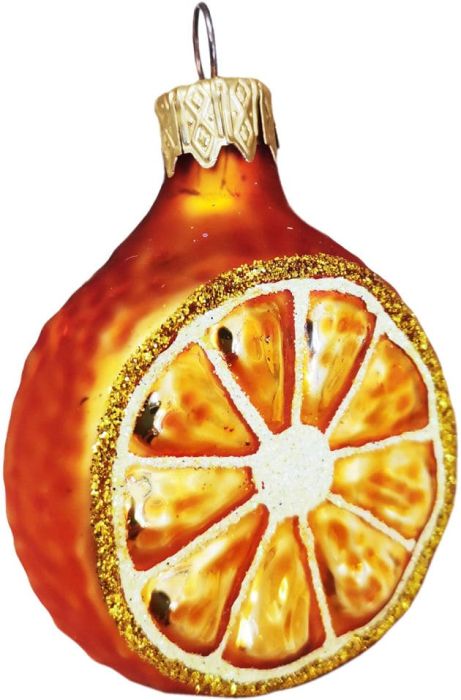 Елочное украшение "Апельсин", в подарочной упаковке, h-6 см - купить в магазине Кассандра, фото, 4630086779390, 