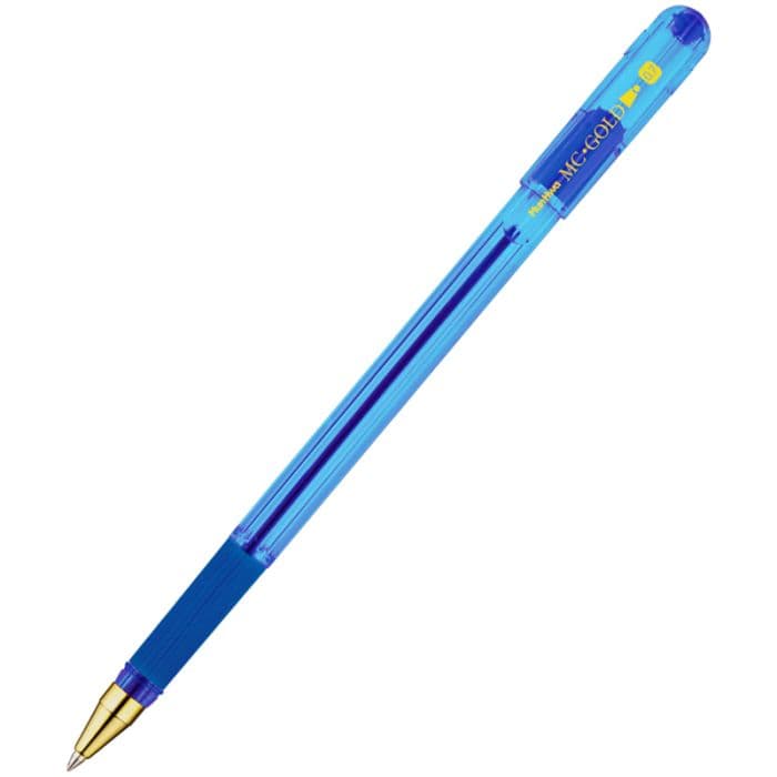 Ручка шариковая MunHwa "MC Gold" синяя, 0,7мм, грип, штрих-код - купить в магазине Кассандра, фото, 8801006272703, 