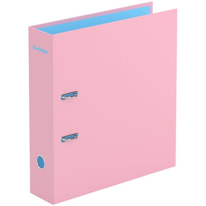 Папка-регистратор Berlingo "Haze", 80мм, матовая ламинированная, розовая - купить в магазине Кассандра, фото, 4670028117231, 