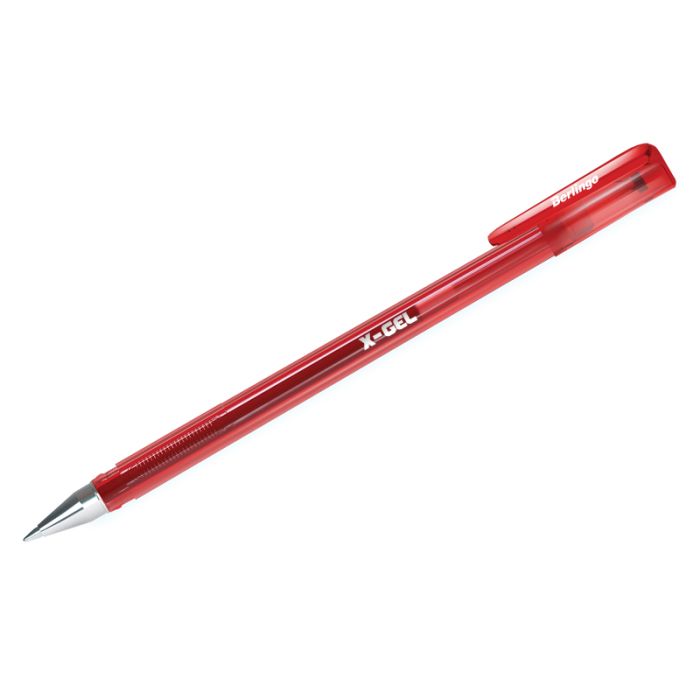 Ручка гелевая Berlingo "X-Gel" красная, 0,5мм - купить в магазине Кассандра, фото, 4260107481348, 