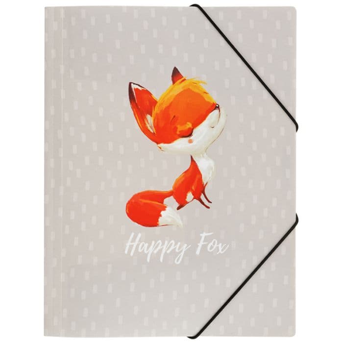 Папка на резинке MESHU "Happy Fox" А4, 500мкм - купить в магазине Кассандра, фото, 4680211395544, 
