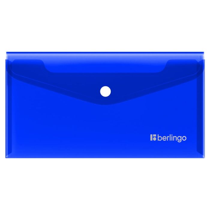 Папка-конверт на кнопке Berlingo "No Secret", С6, 200мкм, синяя - купить в магазине Кассандра, фото, 4262396397454, 
