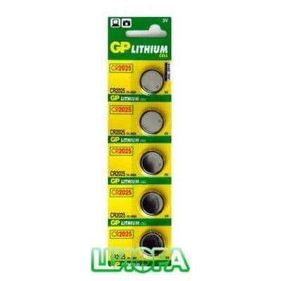 Батарейка GP LITHIUM CR2025 - купить в магазине Кассандра, фото, 4891199001130, 