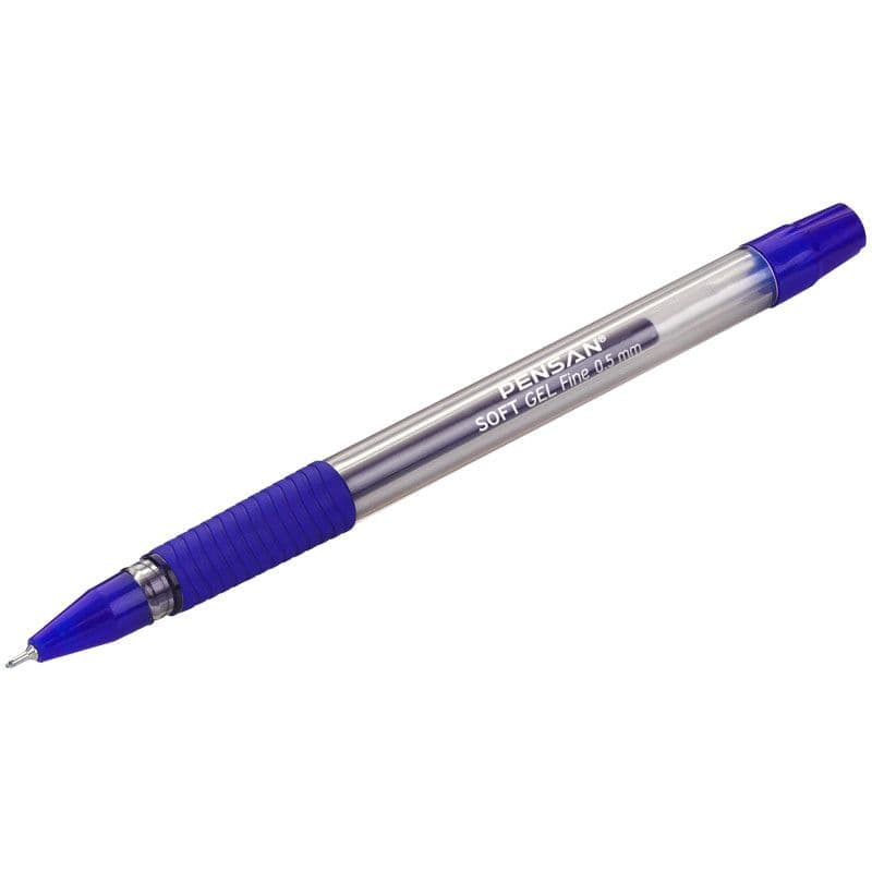 Ручка гелевая PENSAN  SOFT GEL   0, 5 синяя - купить в магазине Кассандра, фото, 8692404902480, 