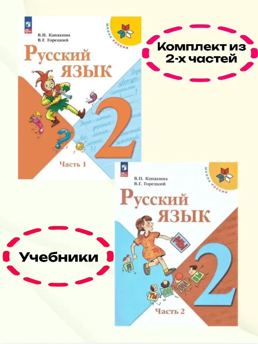 Русский язык 2 класс. Канакина.2026. Учебник. Комплект из 2 частей. Новый ФПУ Школа России