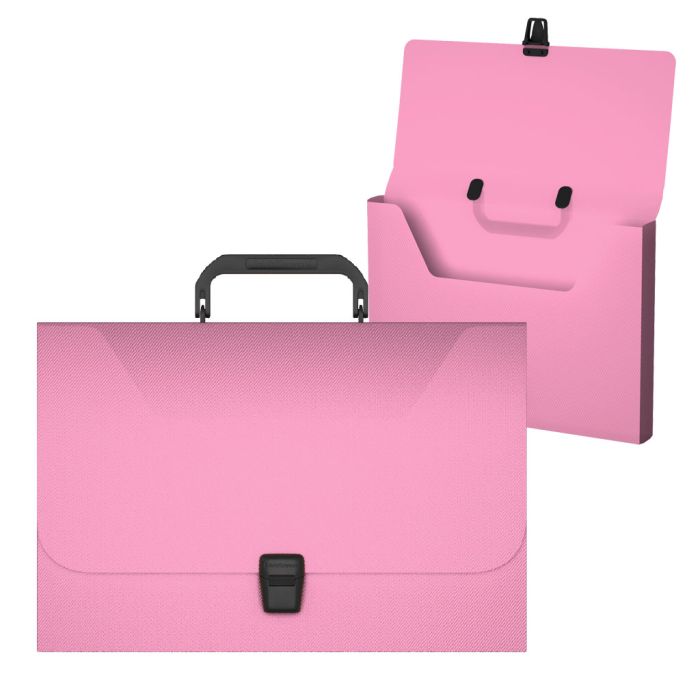 Портфель " Erich Krause " А4 Matt Pastel, FC, розовый, пластиковый, без отделений - купить в магазине Кассандра, фото, 4650184533052, 