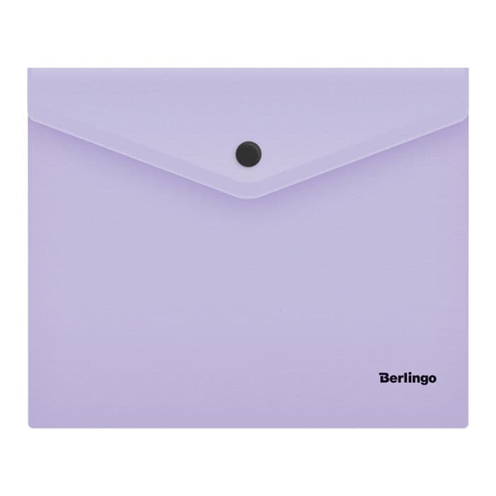Папка-конверт на кнопке Berlingo "Instinct" А5+, 180мкм, лаванда - купить в магазине Кассандра, фото, 4670028119624, 