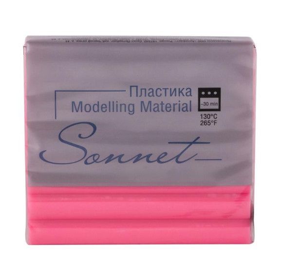 Полимерная глина " Сонет " брус 56гр пастельно-розовый - купить в магазине Кассандра, фото, 4690699019443, 