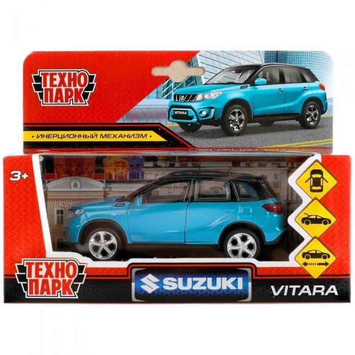 Машина металл SUZUKI VITARA S 2015 12 см, двери, багаж, инерц, синий, кор. Технопарк в кор.2*36шт - купить в магазине Кассандра, фото, 4610136731042, 