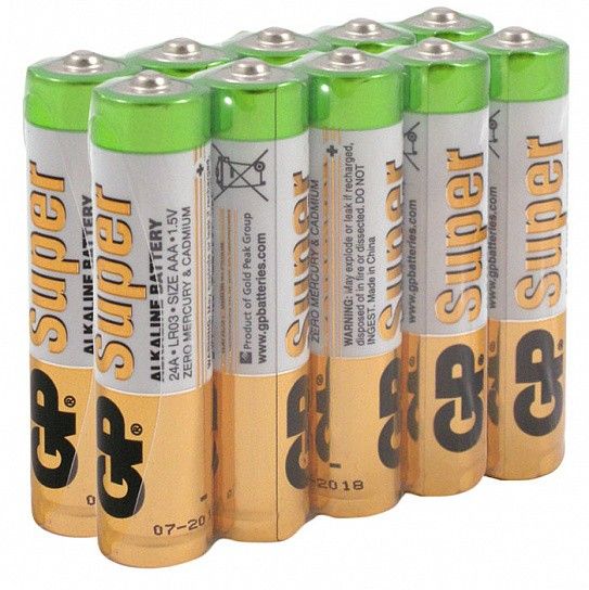 Батарейка "GP Super" LR03  ААА алкалин. 1,5 V термопленка - купить в магазине Кассандра, фото, 4891199147999, 