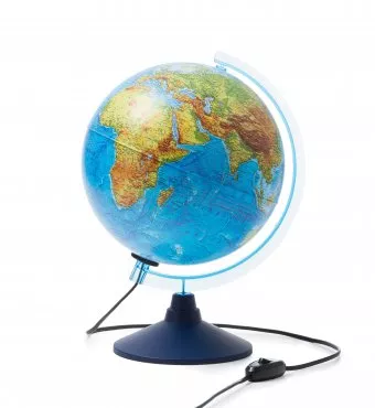 Глобус физический с подсветкой от сети 250мм " Globen " - купить в магазине Кассандра, фото, 4680009930773, 