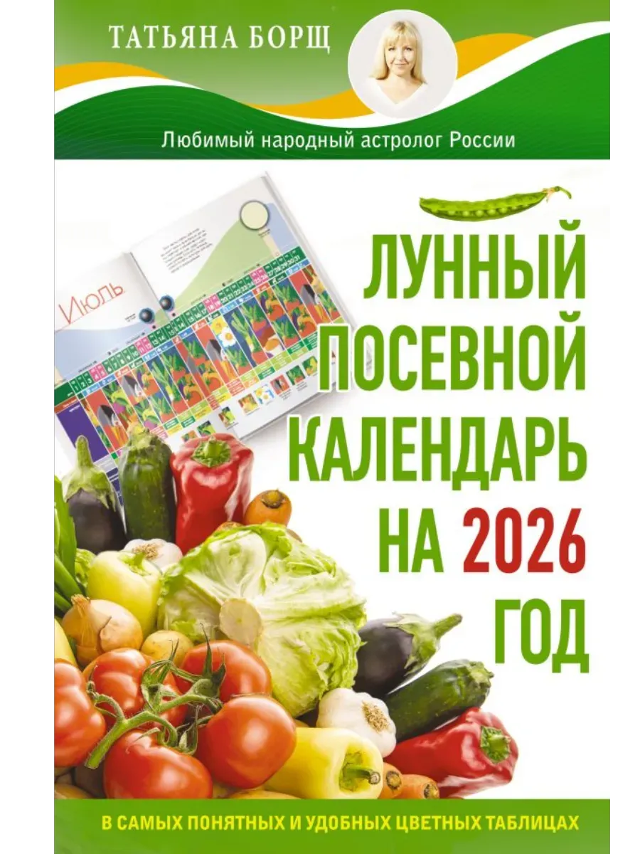 Лунный посевной календарь на 2026 год в самых понятных и удобных цветных таблицах