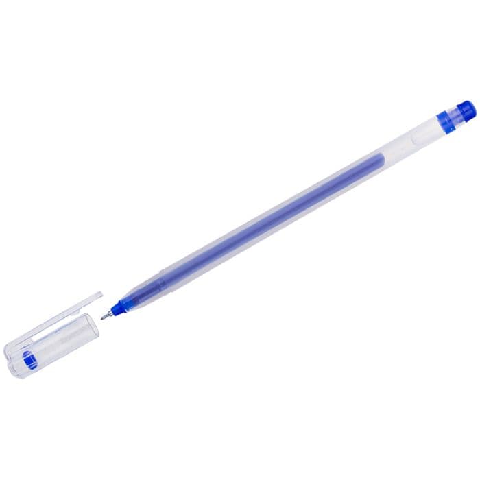 Ручка гелевая Crown "Multi Jell" синяя, 0,4мм, игольчатый стержень - купить в магазине Кассандра, фото, 8803654017767, 