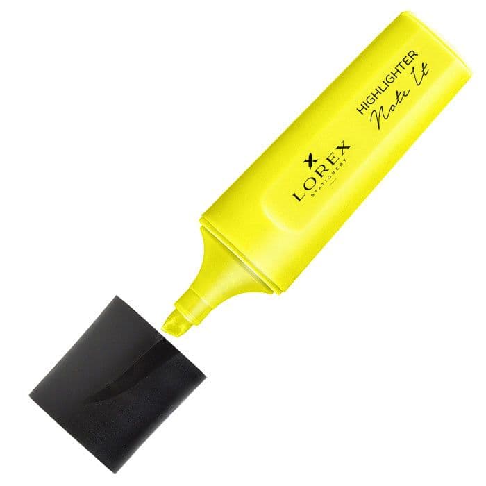 Текстовыделитель LOREX NOTE IT 1-5 мм желтый. скошенный - купить в магазине Кассандра, фото, 4602723123958, 