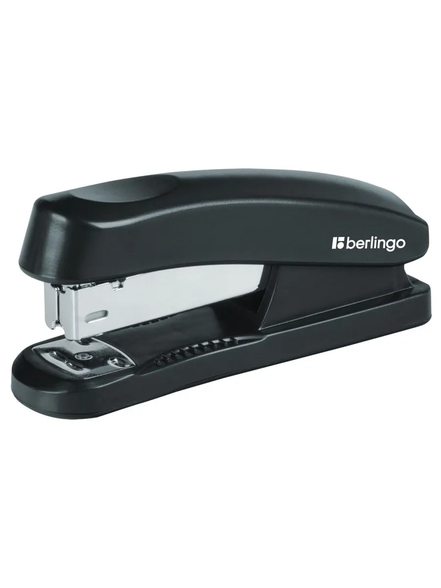 Степлер №24/6, 26/6 Berlingo "Universal" до 30л. , пластиковый корпус, черный