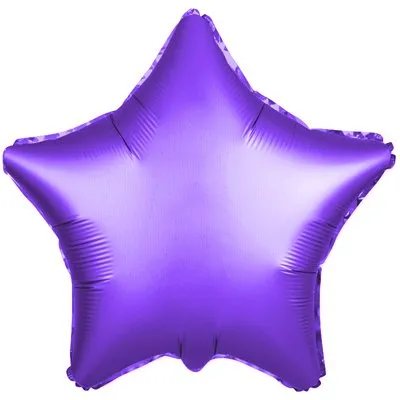 Шар Ф 19" Звезда Сатин пурпурный 48см /Ag - купить в магазине Кассандра, фото, 4650099757314, 