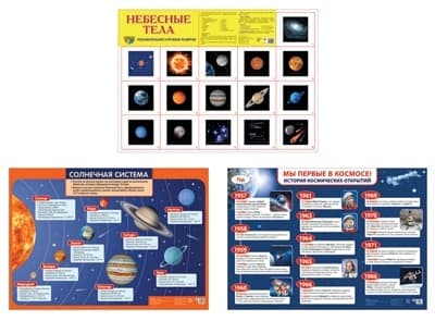Комплект.Познавательные плакаты о космосе - купить в магазине Кассандра, фото, 9785994929957, 