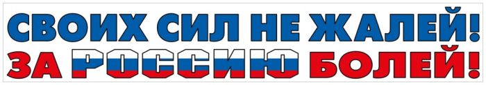 Наклейка "Своих сил не жалей!.." (Российская символика) - купить в магазине Кассандра, фото, 4603262478004, 