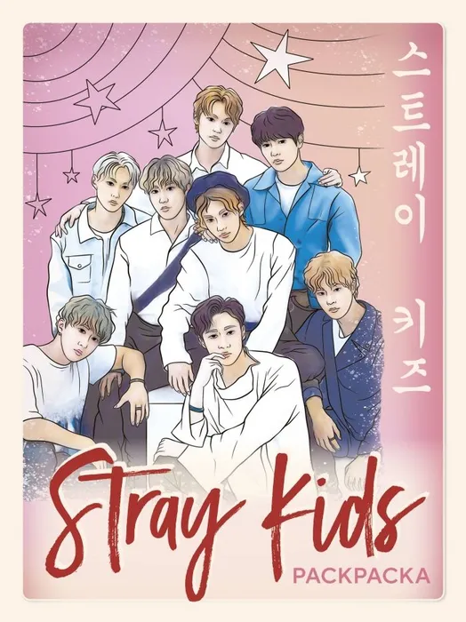 Stray kids. Раскраска с участниками одной из самых популярных k-pop групп - купить в магазине Кассандра, фото, 9785041860936, 