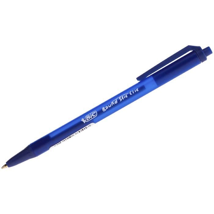 Ручка шариковая автоматическая Bic Раунд Стик Клик автоматич, 0, 32мм, синяя - купить в магазине Кассандра, фото, 3086123380417, 