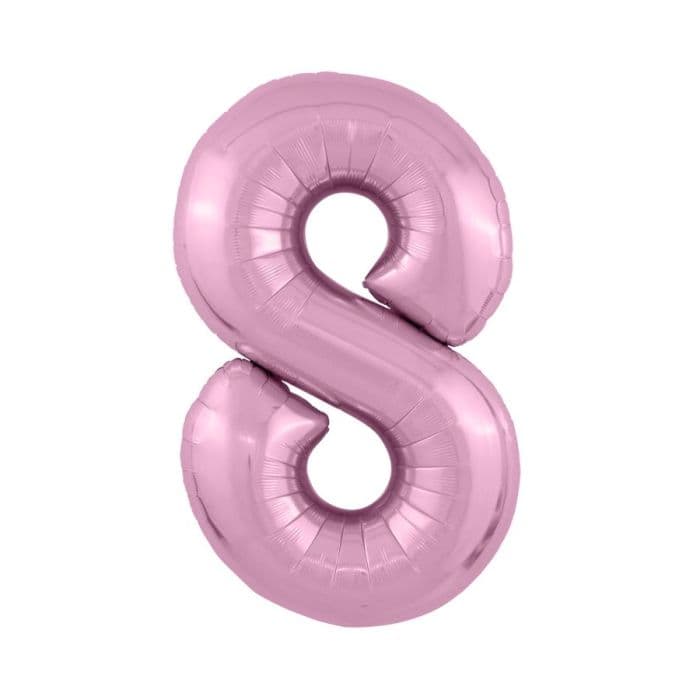 Шар ЦИФРА 8 40" Slim фламинго /Pink /102 см/Ag - купить в магазине Кассандра, фото, 4650099755426, 