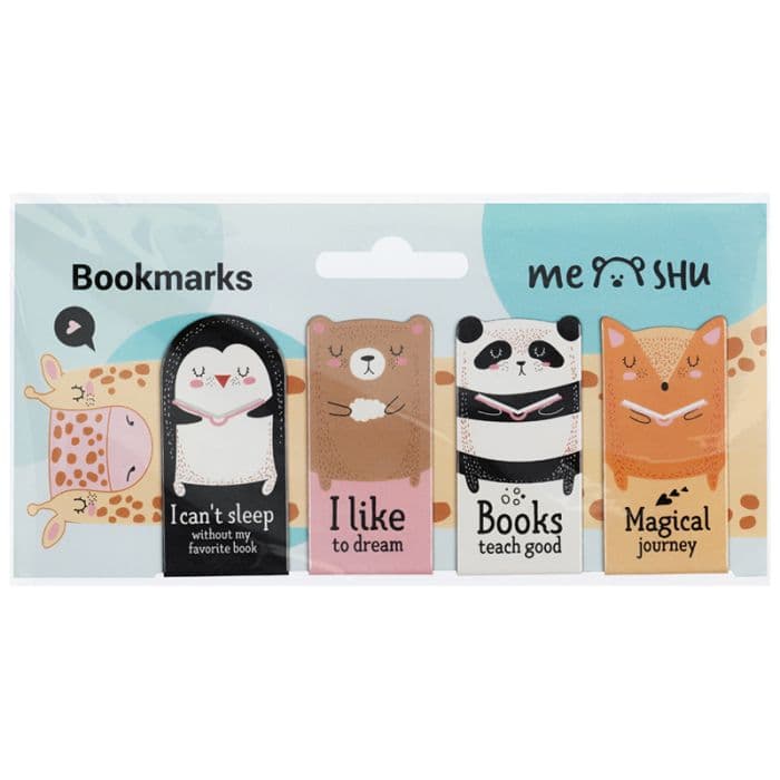 Закладки магнитные для книг, 4шт., MESHU "Book lovers" - купить в магазине Кассандра, фото, 4680211447076, 