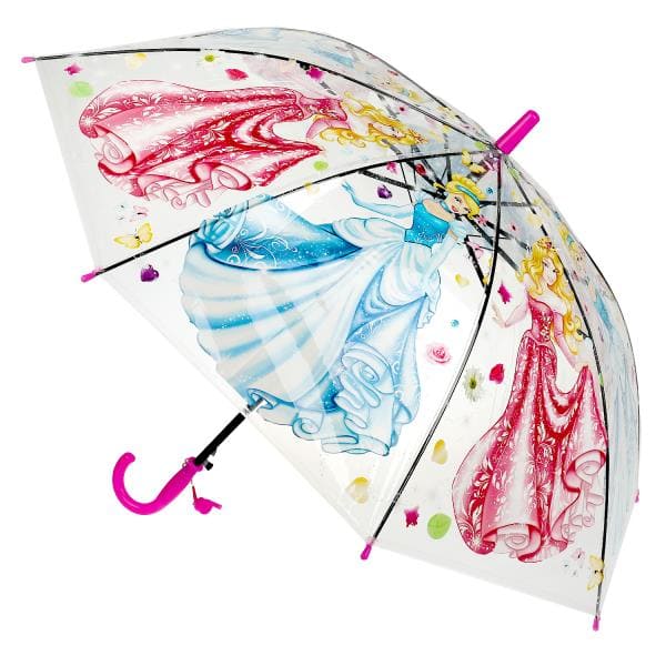 Зонт детский принцессы r-50см, прозрачный, полуавтомат ИГРАЕМ ВМЕСТЕ в кор.5*12шт - купить в магазине Кассандра, фото, 4650250540670, 