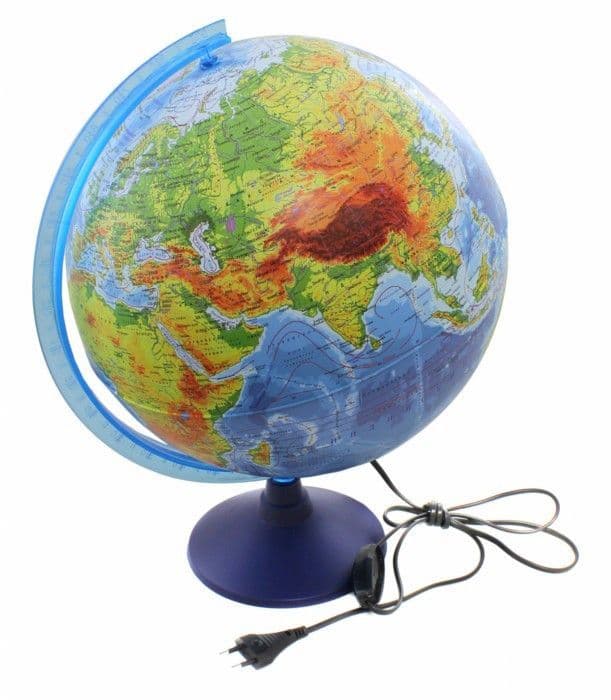 Глобус физико-политический интерактивный с подсветкой от сети 320мм " Globen " в комплекте: очки вирту - купить в магазине Кассандра, фото, 4680009932548, 