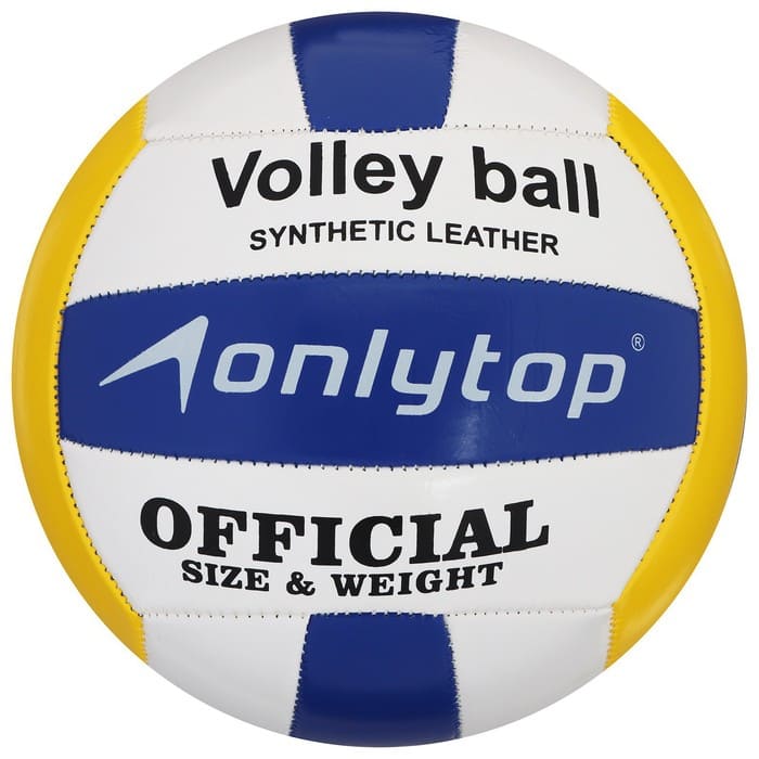 Мяч волейбольный размер 5, 210 гр, 2 подслоя, машин. сшивка 442939 - купить в магазине Кассандра, фото, , 