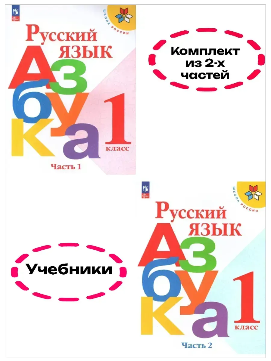 Азбука. Русский язык 1 класс. Горецкий.2026. Учебник. Комплект из 2 частей. Новый ФПУ. Школа России
