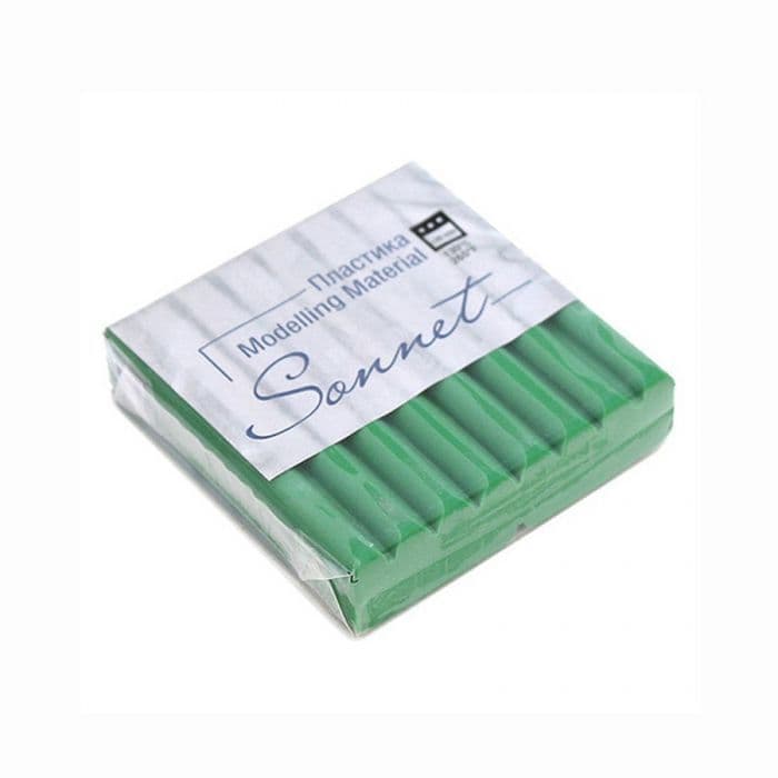 Полимерная глина " Сонет " брус 56гр травяной зеленый - купить в магазине Кассандра, фото, 4607128085160, 