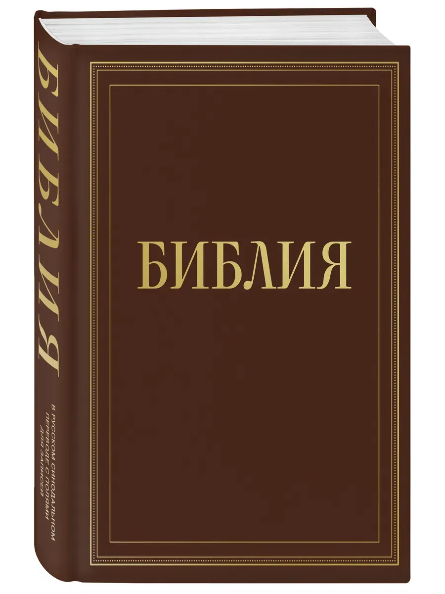 Библия в русском синодальном переводе с полями для записей (коричневая)